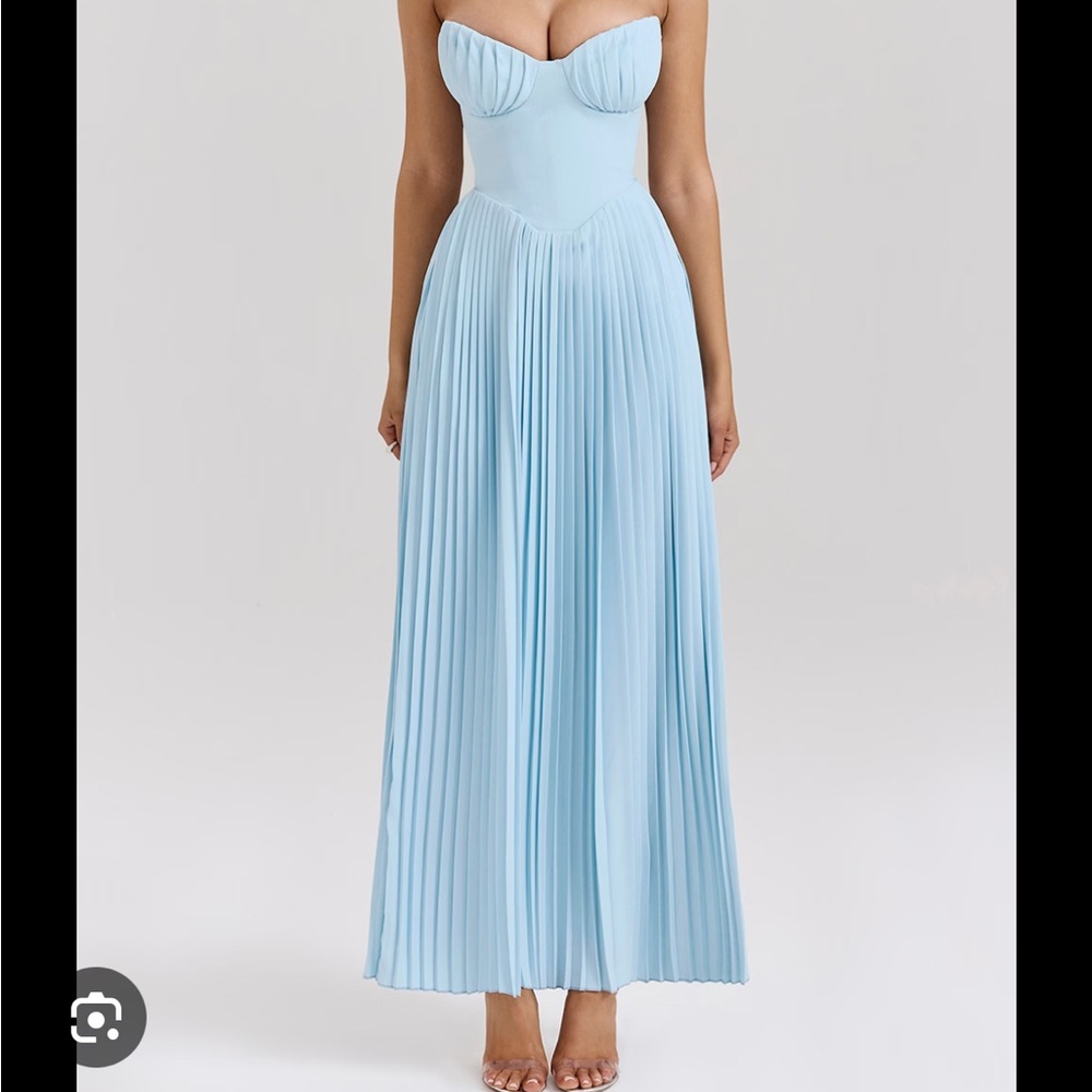 House of CB Light Blue Strapless Dress